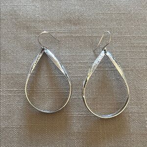 Silpada Hammered Silver Loop Earrings